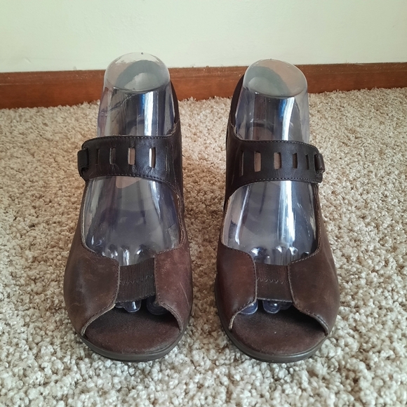 Merrell Cycling Evera Cross Bracken Brown Leather Heel Mary Jane J88896 Size 9 - Picture 6 of 16